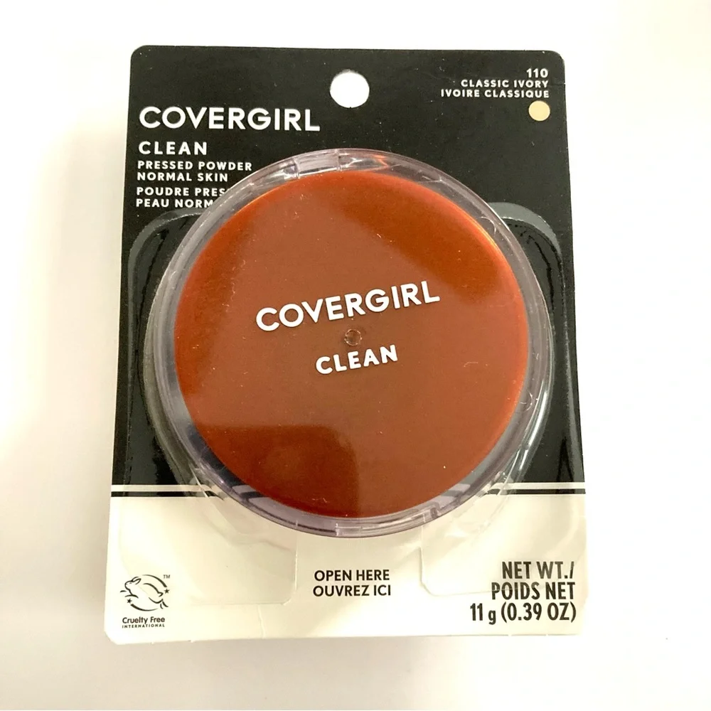🆕 110 CoverGirl Clean Pressed Powder Compact, Classic Ivory [110], 0.39
